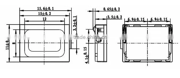 FBSR151135LZ05 square aluminum speaker, mini micro loudspeaker (FBELE)
