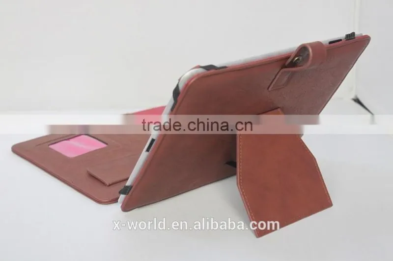 Genuine leather business brief leather case 10 inch universal stand leather case