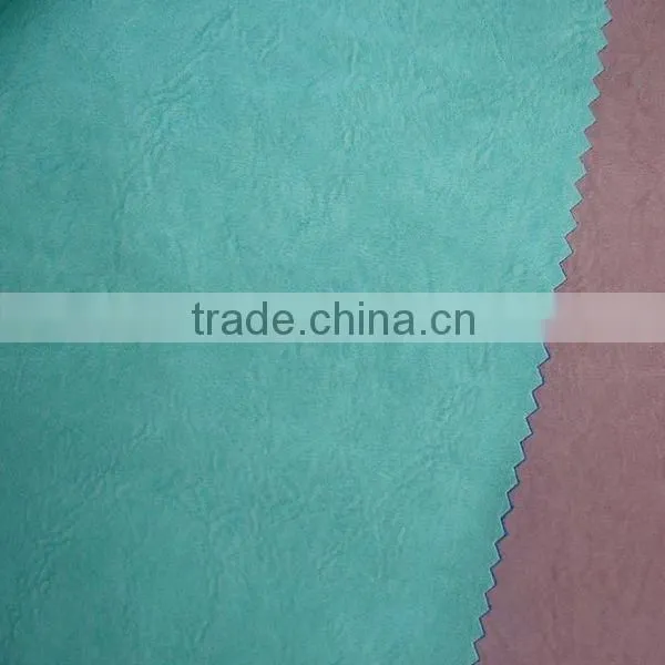 Yang buck embossed PU leather for shoe upper material usage