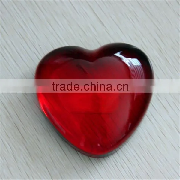 red heart shape crystal for gift