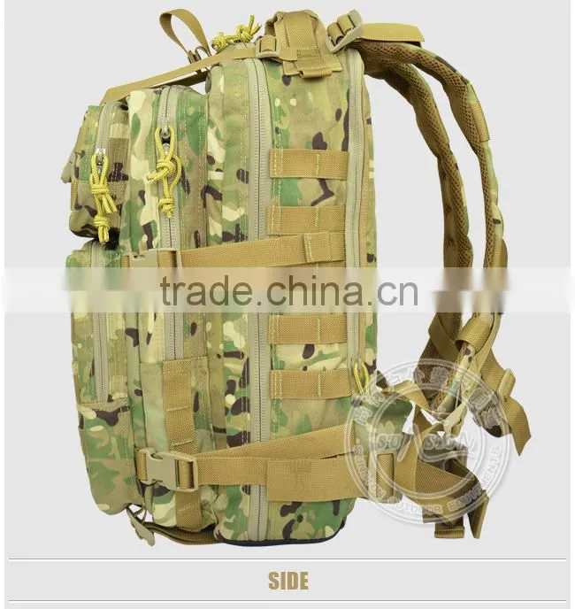 1000D waterproof fabric Military Tactical Backpack stitched with nylon
