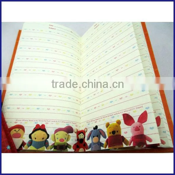 2 subject hardcover notebook/diary carton