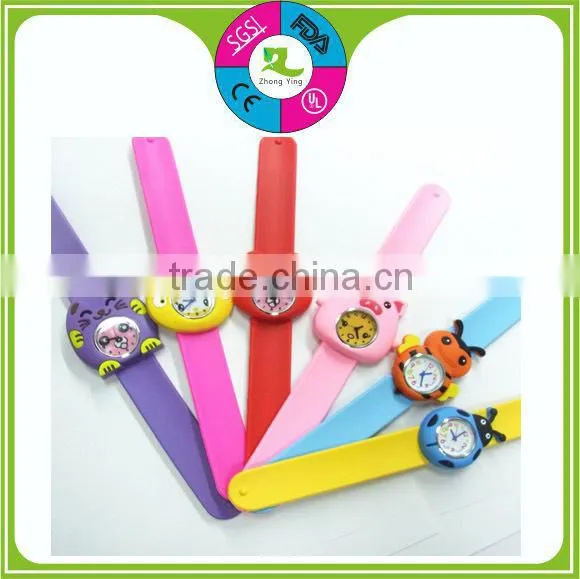 Popular promotion gift Silicone slap strap watches