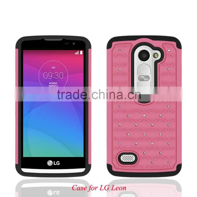 alibaba express 2 in 1 bling case for LG C40