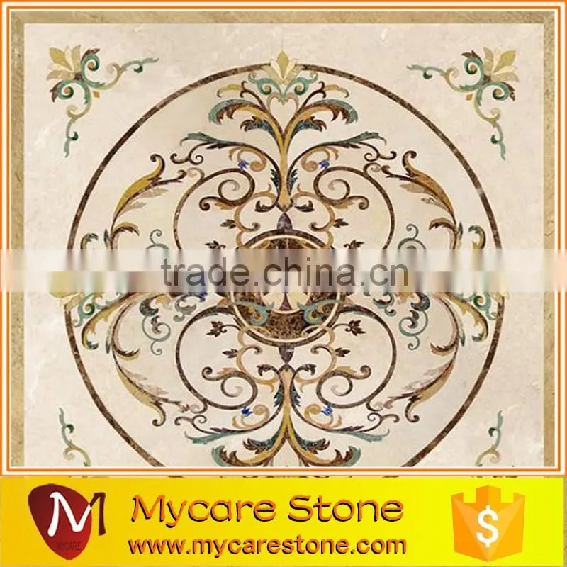 Popular design marble pattern water jet marble design