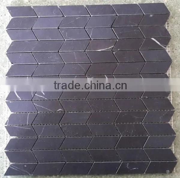 natural strip gray white marble mosaic tiles