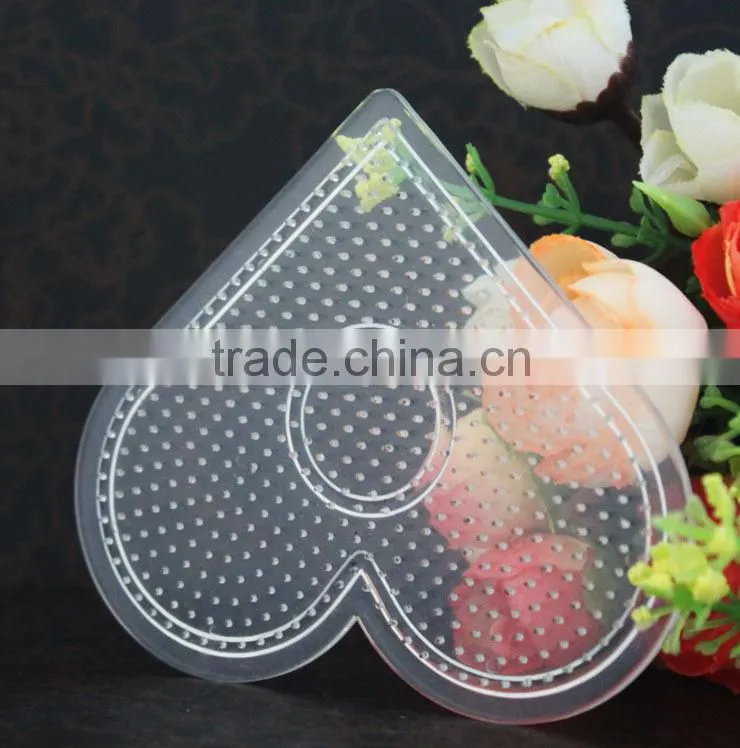 ARTKAL fuse beads diy intelligent toy small heart shape pegboard for 2.6mm fuse beads