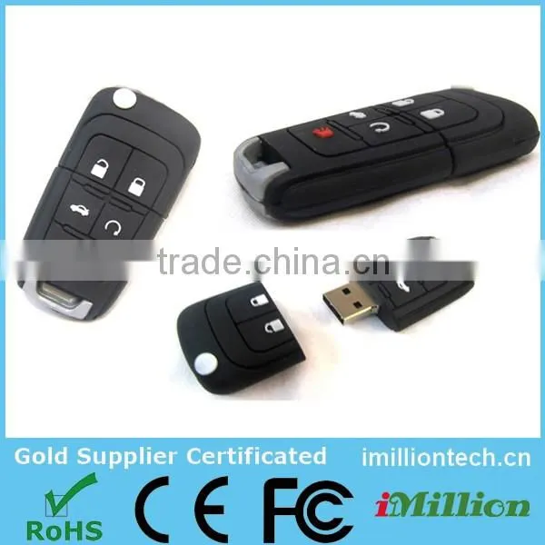 OEM PVC 2gb / 4gb USB Stick Car Key Shape USB Flash Drives With Free Sample Custom