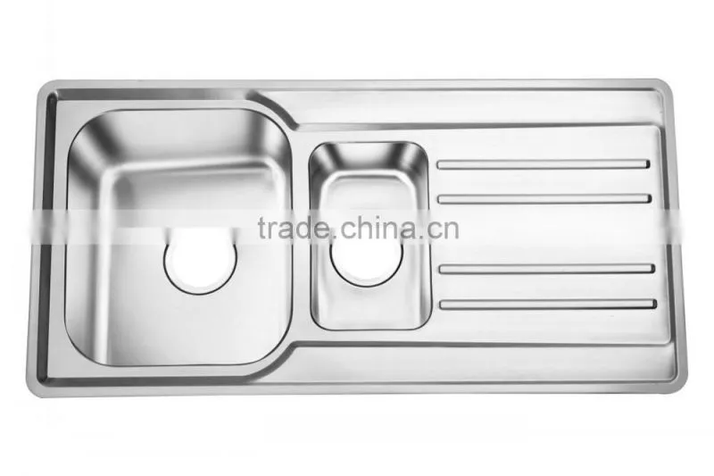 Yacht,Boat,Train and Public Mobile Toilet Used Stainless Steel Double Bowl Rectangular Shape Washing Basin Kitchen Sink GR-Y1000