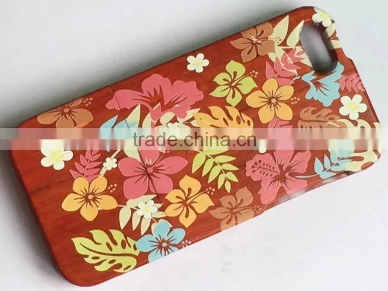 New Products on China Market Color Drawing Printing Wood Case for iphone 6 Plus Case Custom