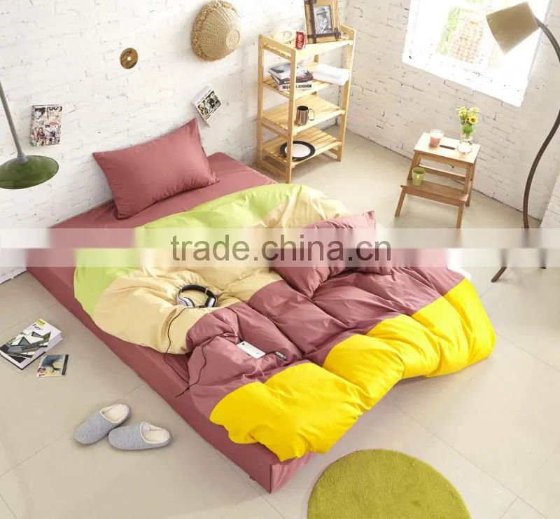China textile Reactive printed king size 100 cotton modern round bed sheets cheap luxury thermal bedroom set wholesale