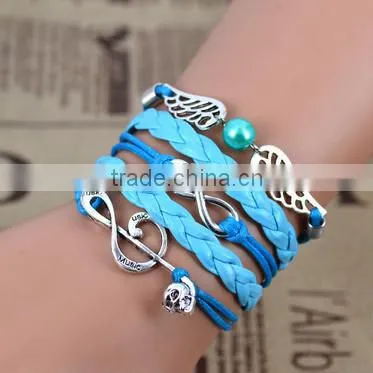 Woven fashion wrap love bracelet