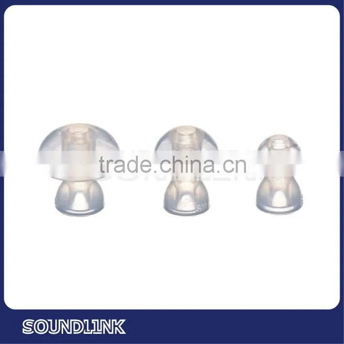 Body aid and BTE Silicon hearing aid ear tips with tubing