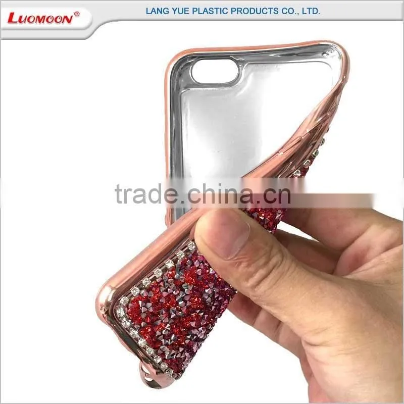 full diamond high light plating tpu back cover case for oppo joy r9 plus N R A 1 2 3 4 5 6 7 8 9 0