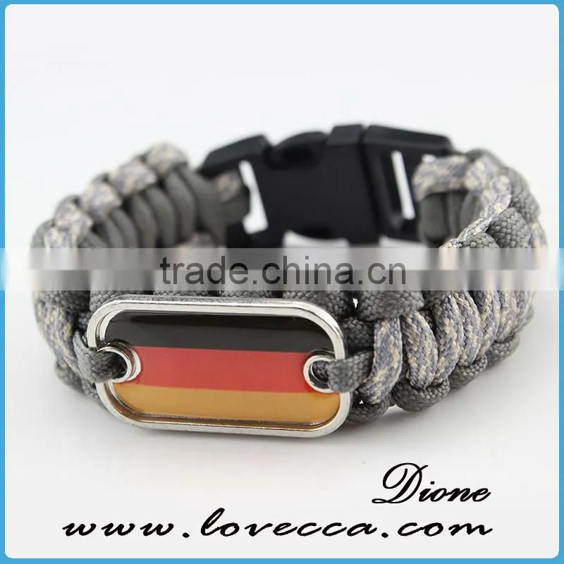 Paracord Bracelet with options/accessories and buckles options