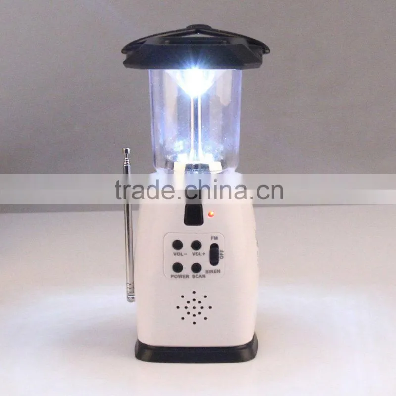 super bright white led camping solar lantern radio