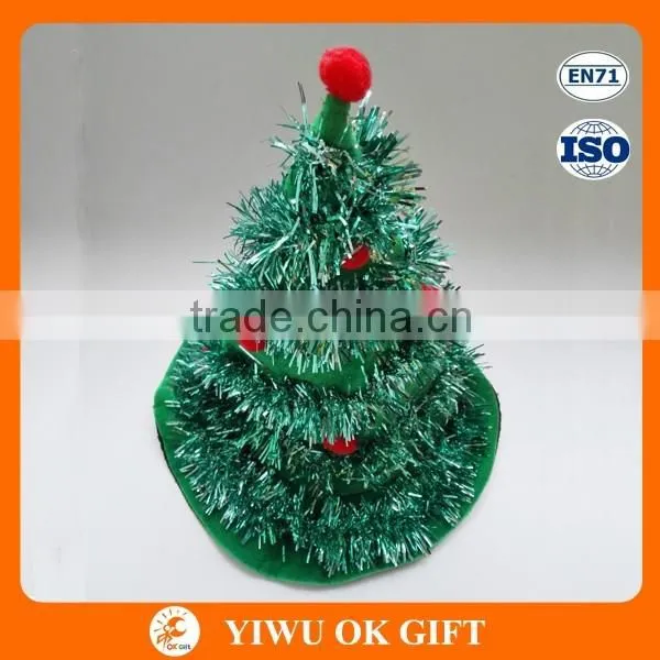 Wholesale Christmas Tree Shape Seven Red Ball Adult Hat