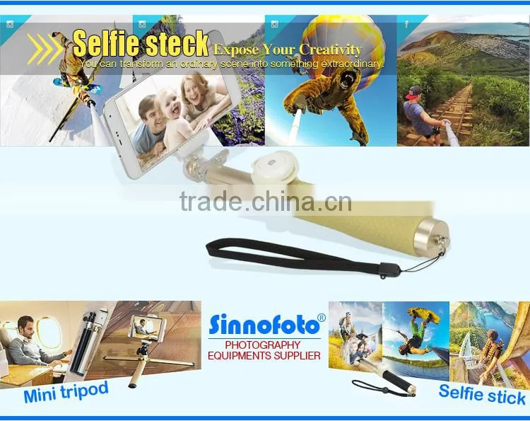 stainless steel with rubber grip tongsis mobile phone monopod
