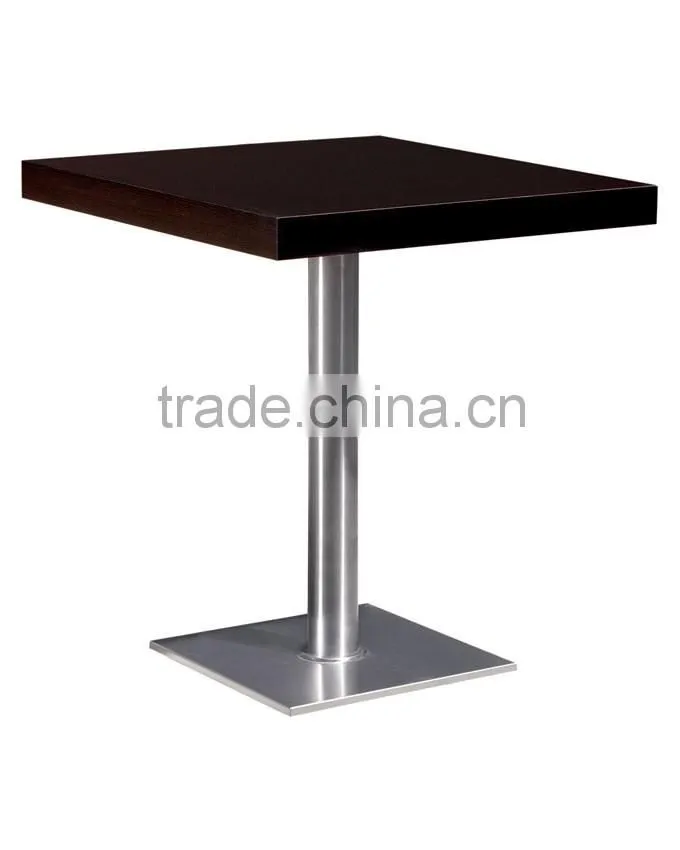 Square plywood table top metal table leg wooden dining table designs