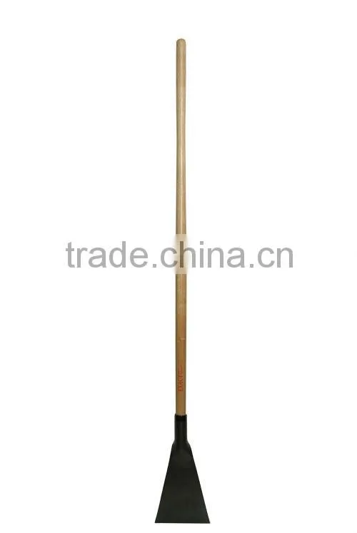 Big steel garden scraper with wood handle