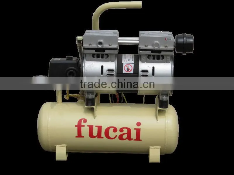 1.5x2HP 0.2m3/min 7bar CE AC oilfree and silent air compressor