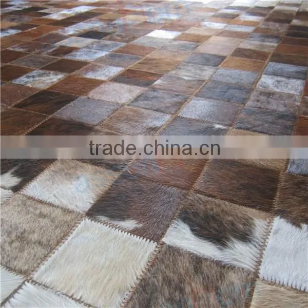 Genuine Cowhide Patchwork Carpet