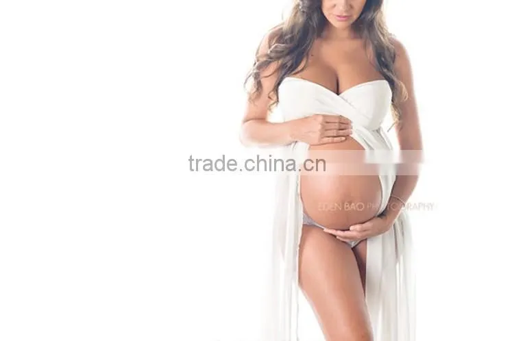 Fancy Photography Maternity Dress Pregnant Clothes Maxi Chiffon Dress