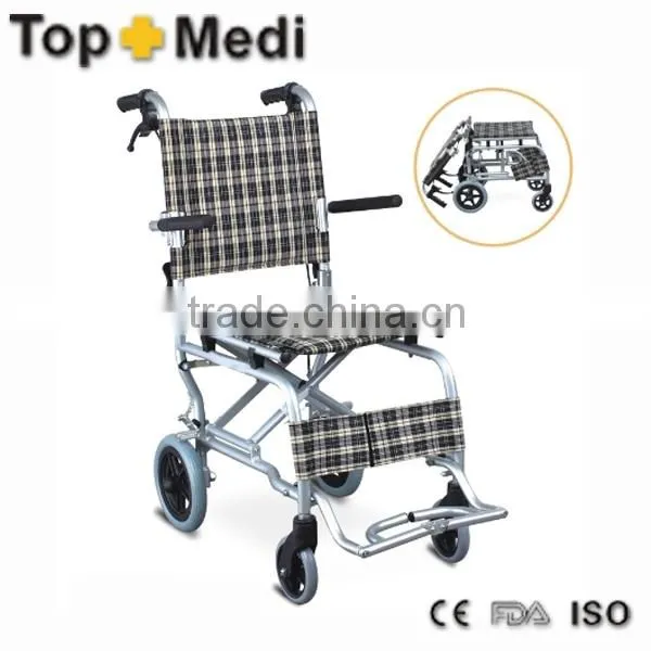 Rehabilitation Therapy Supplies Topmedi Mini easy-carry wheelchair