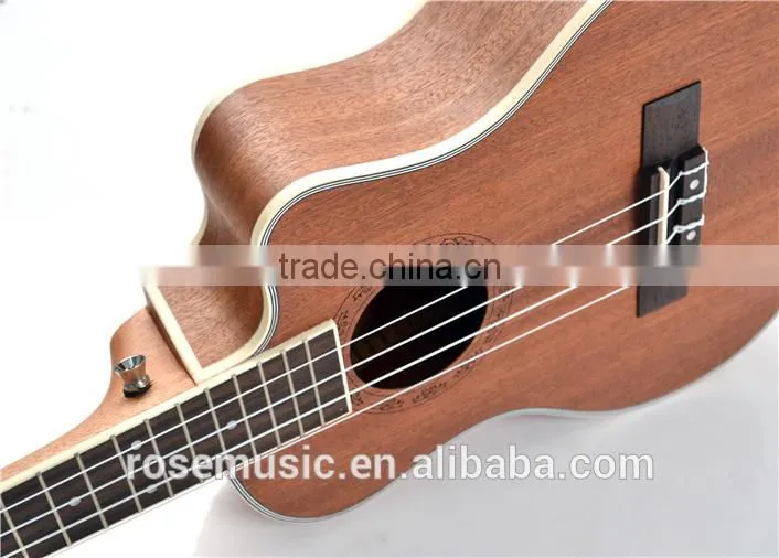 26 inch cutaway ukulele china high quality cheap wooden guitar (UK200-26C)