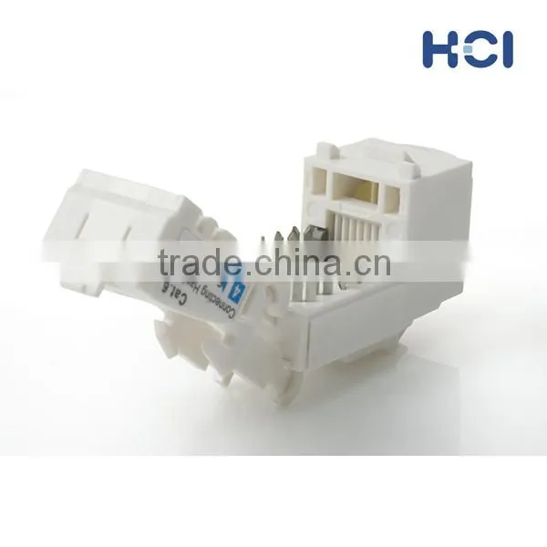 Network Solution Category 6A 90Degree UTP RJ45 Modular Keystone Jack With Dust Door