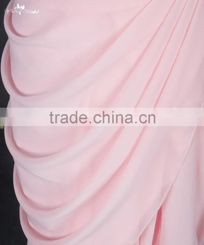 RSE677 Chiffon Design Peach Color Sexy Smart Evening Dresses Short
