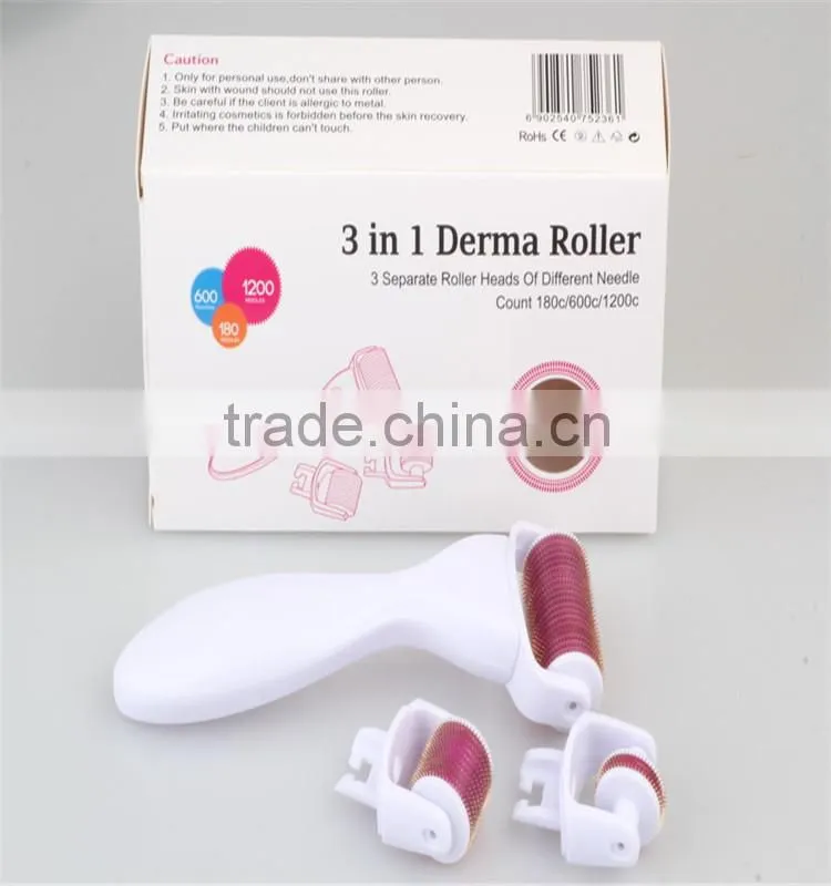 Best micro needle 3 in 1 system derma roller hair loss treatment derma roller Derma Rolling system for sale