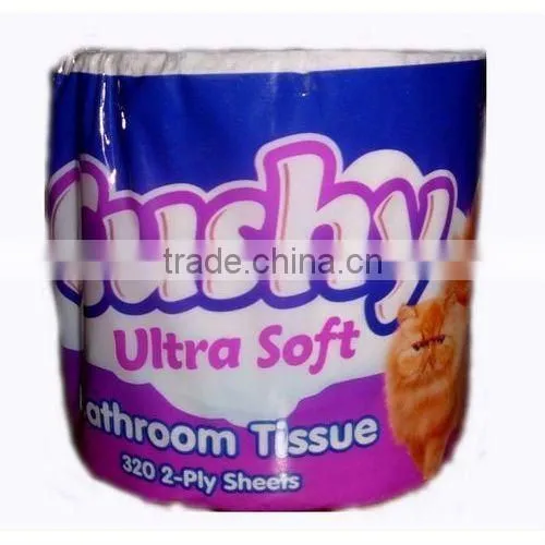 2ply embossed recyled toilet tissue-6rolls/pkt