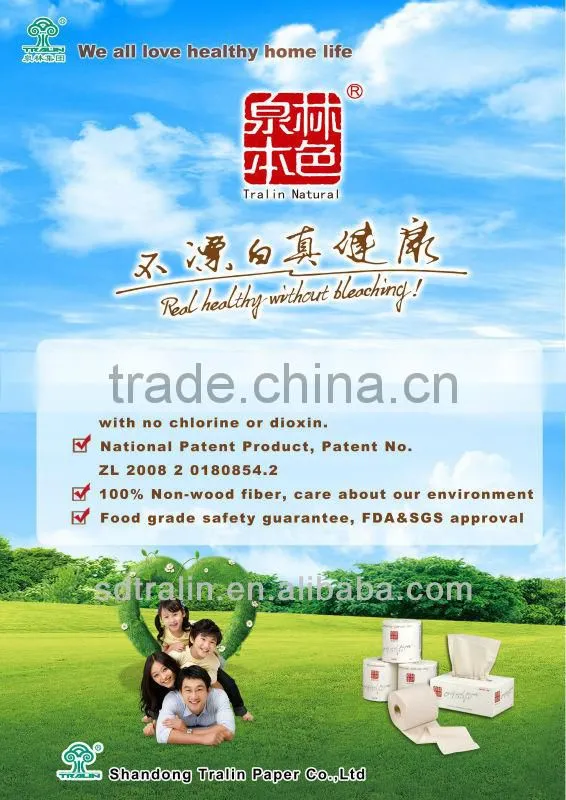 Tranlin Natural Handkerchief, 100% Original Pulp, Safe and Soft, Unbleached