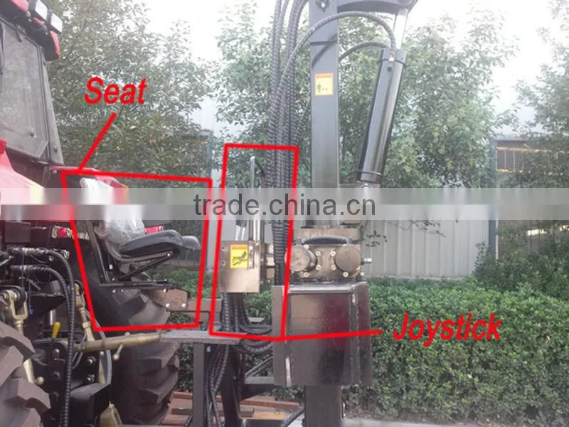 Forestry machine grapple with crane