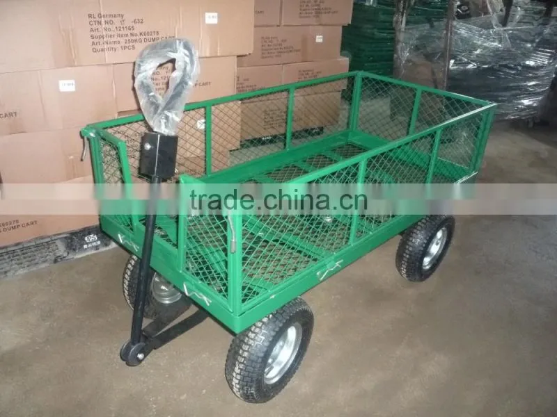 4 Wheel Metal Tool Cart / Steel Mesh Trolley TC4205E