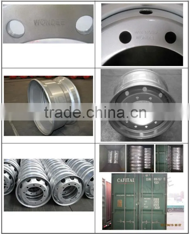 8.25*22.5 Trailer Factory ISO Steel Wheel