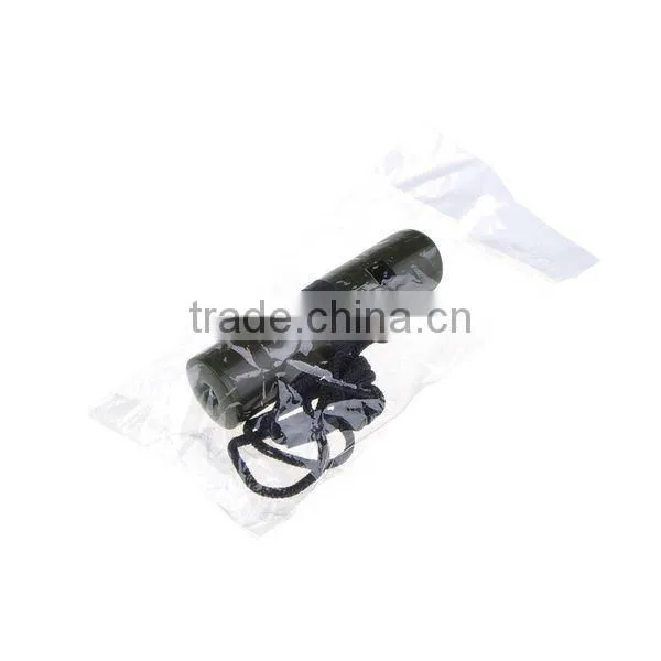 7 in 1 Emergency Survival Whistle Compass Thermometer Magnifier LED Flashlight