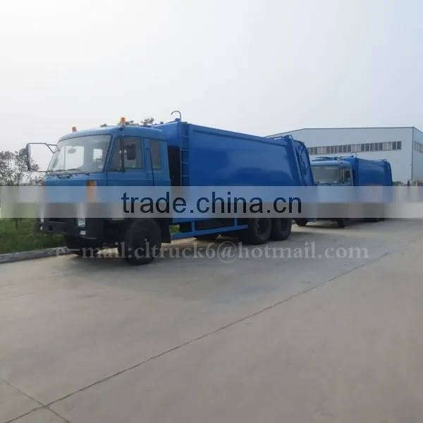 300hp DONGFENG 6*4 Refuse Compactor Truck 16 m3
