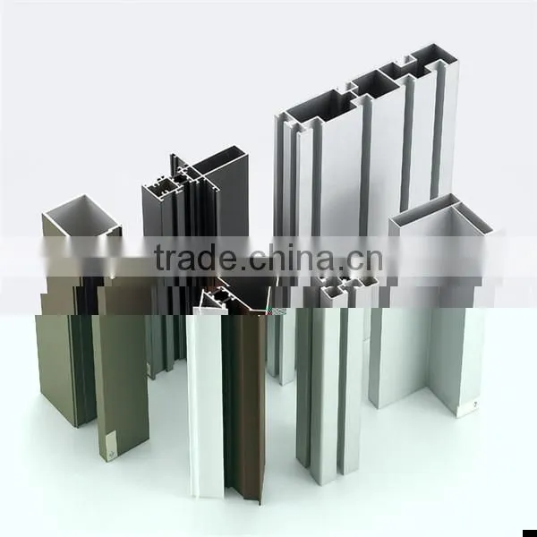 Glass wall aluminum extruded profile curtain section
