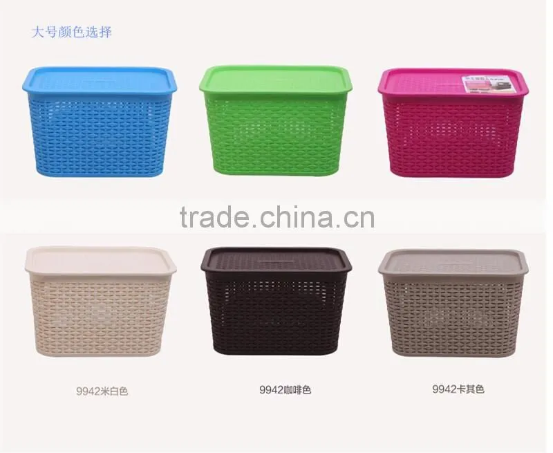 New design rattan storage PP basket for living room