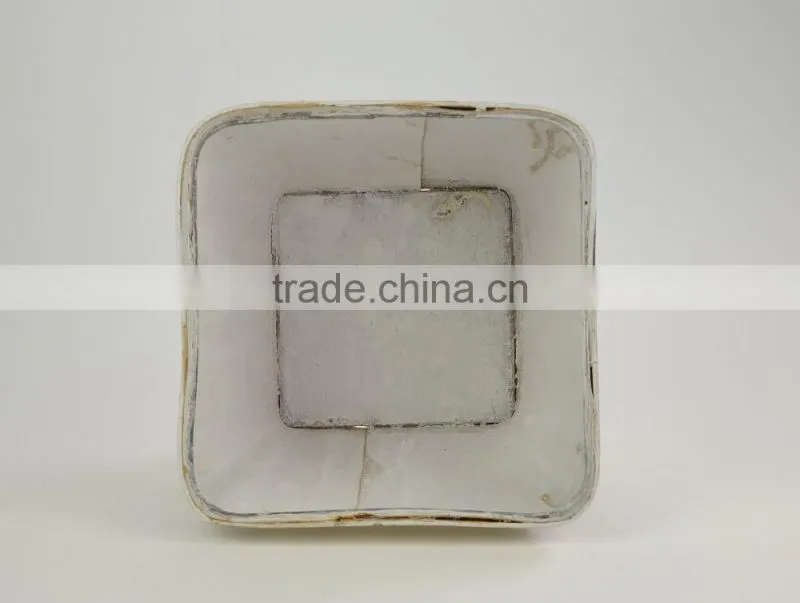 small quantity order cheap 7 inch square design alibaba lightweight wooden flower pot wholesale