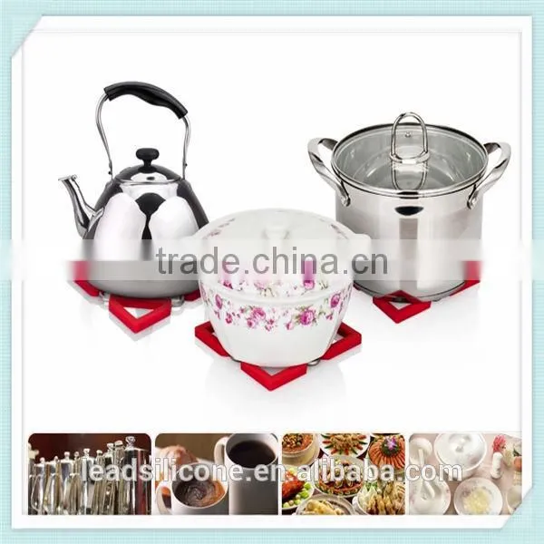 FDA Tableware heart-resistant honeycomb silicone table coaster