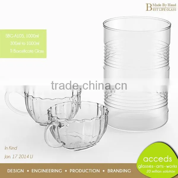 Personalized Fashion Heat-Resistant Juice Drinking Glass Mug Set