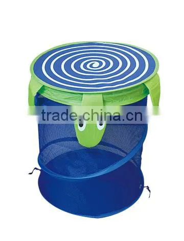 Deluxe Spiral Pop-Up Hamper, Blue