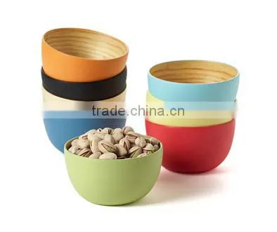 Bamboo coiled spun bowl