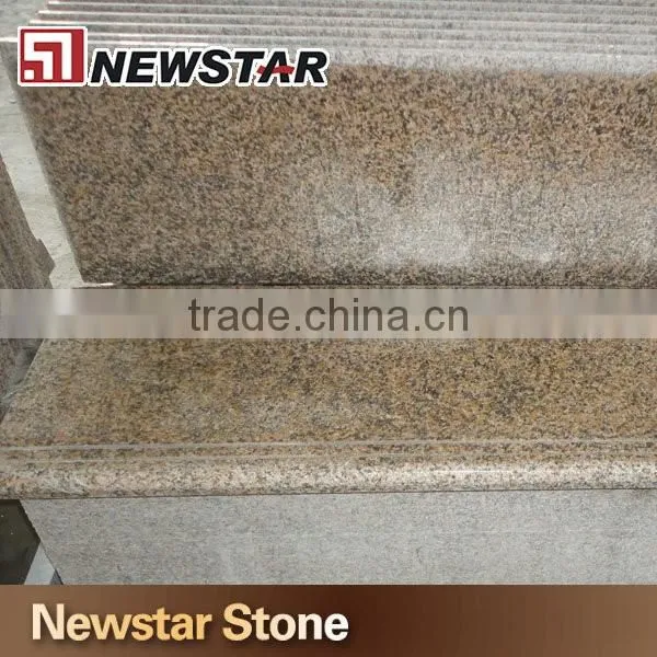 Polished Chrysanthemum yellow granite staircase