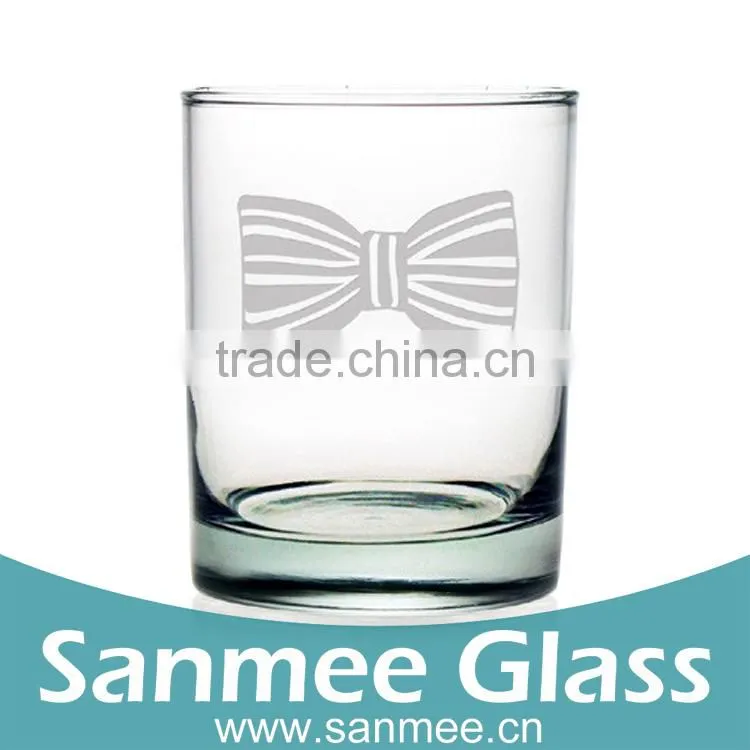 Girls Glass Cup Gift Set Pretty Bow Ties Logo Decal Rocks Glass