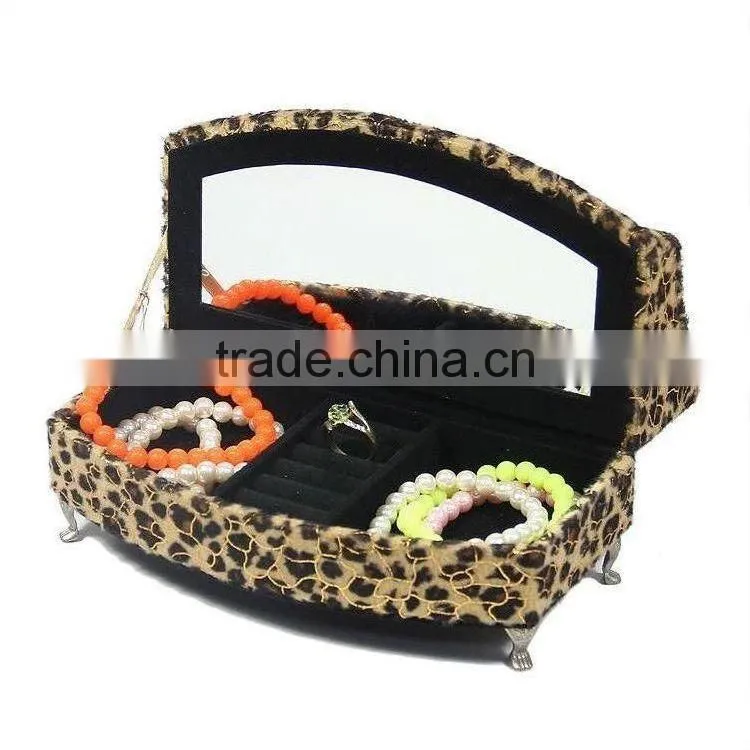 bed model jewelry box, ring box,earring box with mirror inside