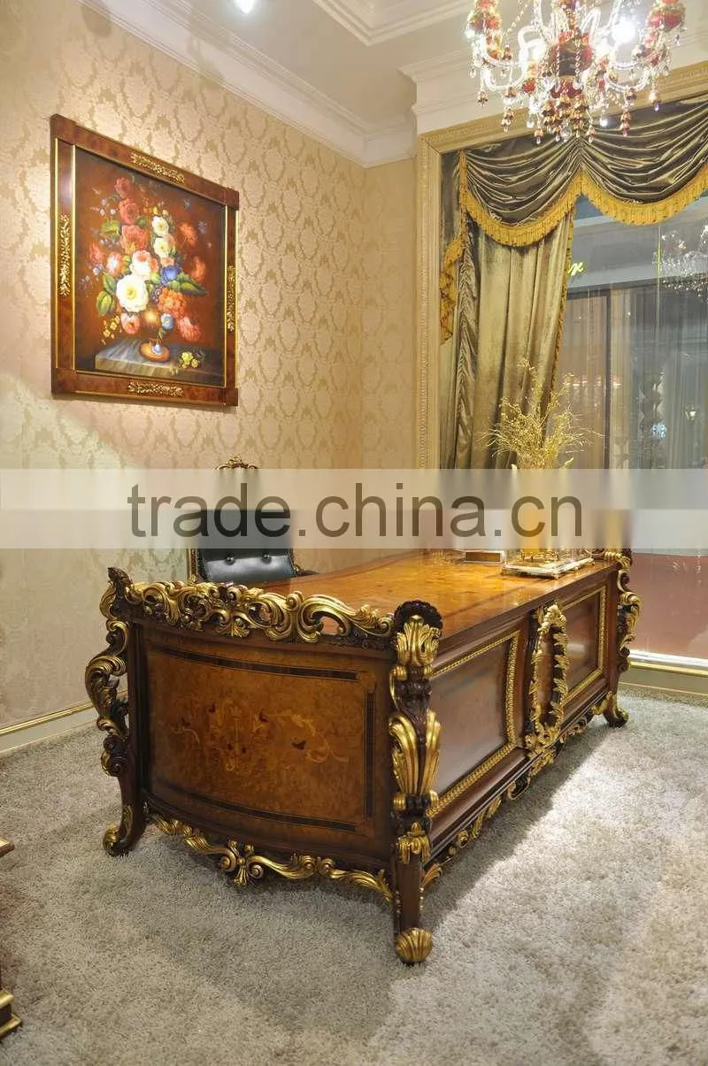 2015 Bisini Luxury Wooden Executive Desk Set, , Office Desk, Office Chair,Book Cabinet,Luxury Office Furniture set,(BF08-0274)